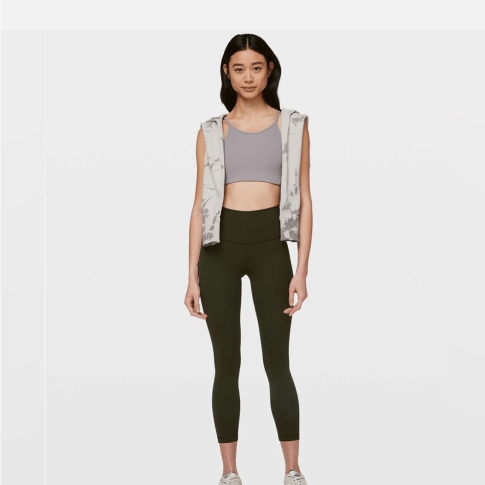 Lululemon Wonder Under Olive Green Leggings 25’ Sz 6